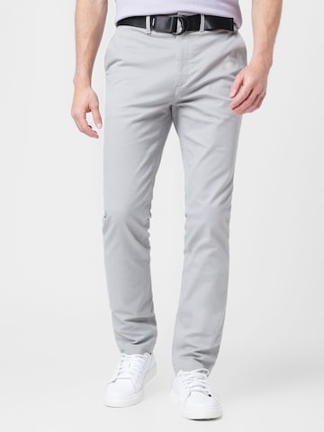 Calvin Klein Liibuv Chino-püksid, värv hall: eest vaates