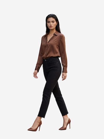 My fashion Slimfit Jeans in Schwarz: Vorderseite