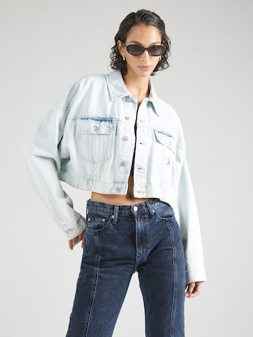 Calvin Klein Jeans Φθινοπωρινό και ανοιξιάτικο μπουφάν σε μπλε: μπροστά