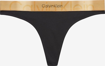 Tanga de la Calvin Klein Underwear pe negru: față