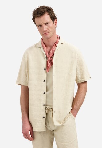 No Excess Regular fit Button Up Shirt in Beige: front