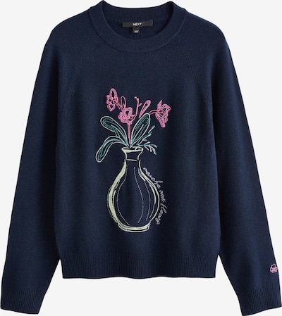 Next Neulepaita värissä laivastonsininen / smaragdi / pastellinvihreä / vaalea pinkki, Tuotenäkymä