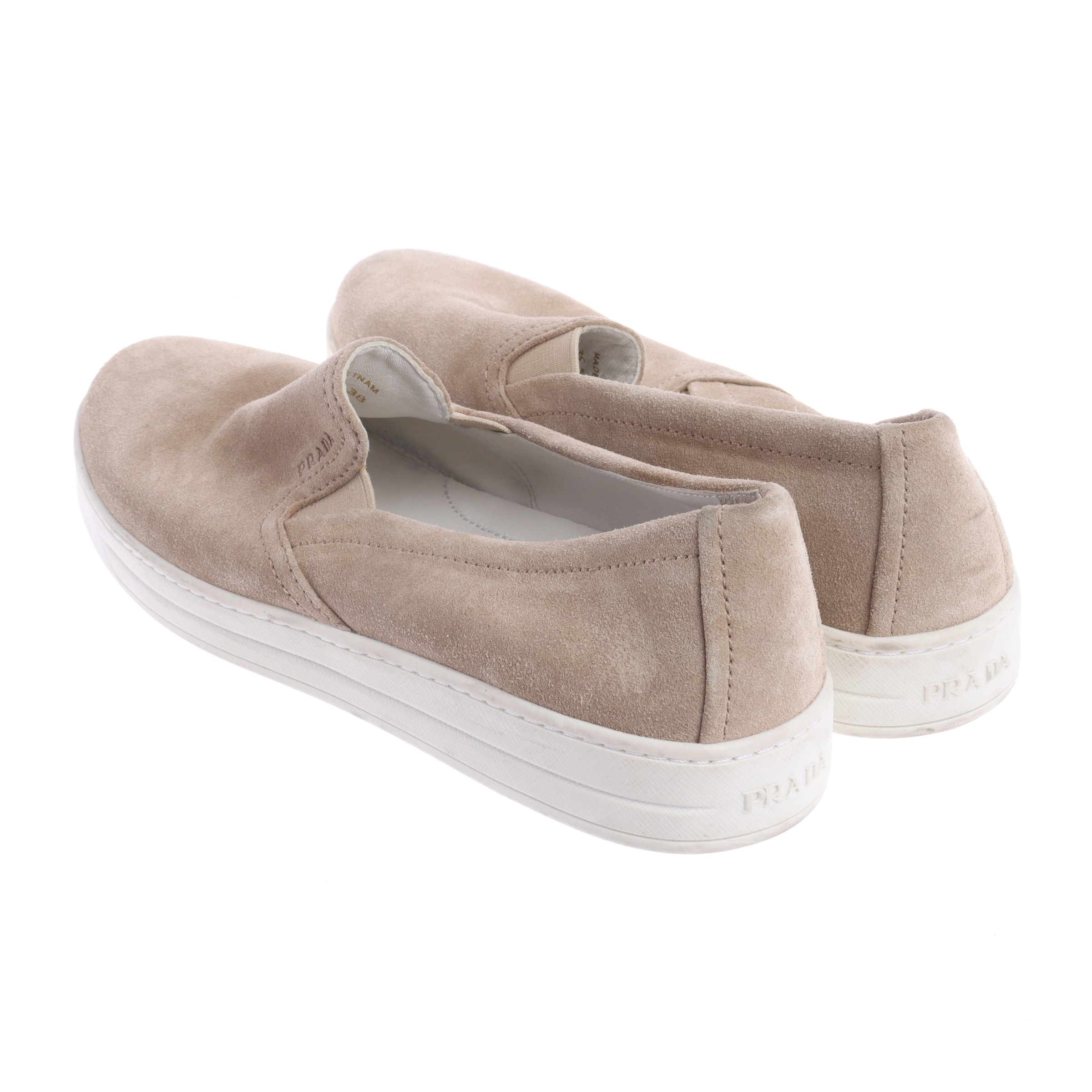 PRADA Flats & Loafers in 38 in White