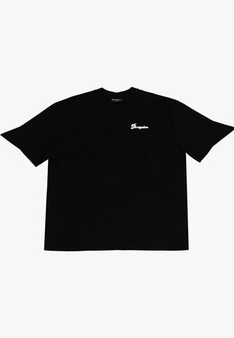 Dropsize Shirt 'Hustle Hard' in Zwart: voorkant