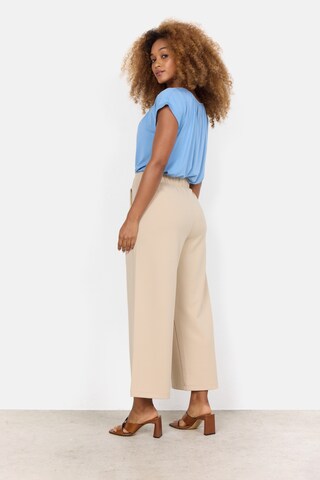 Soyaconcept Wide leg Trousers 'Siham' in Beige