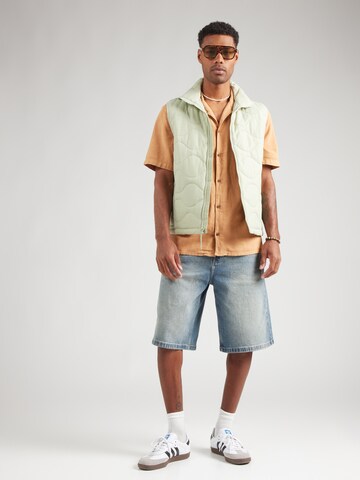 QUIKSILVER Comfort fit Athletic button up shirt 'SUNRISE' in Brown
