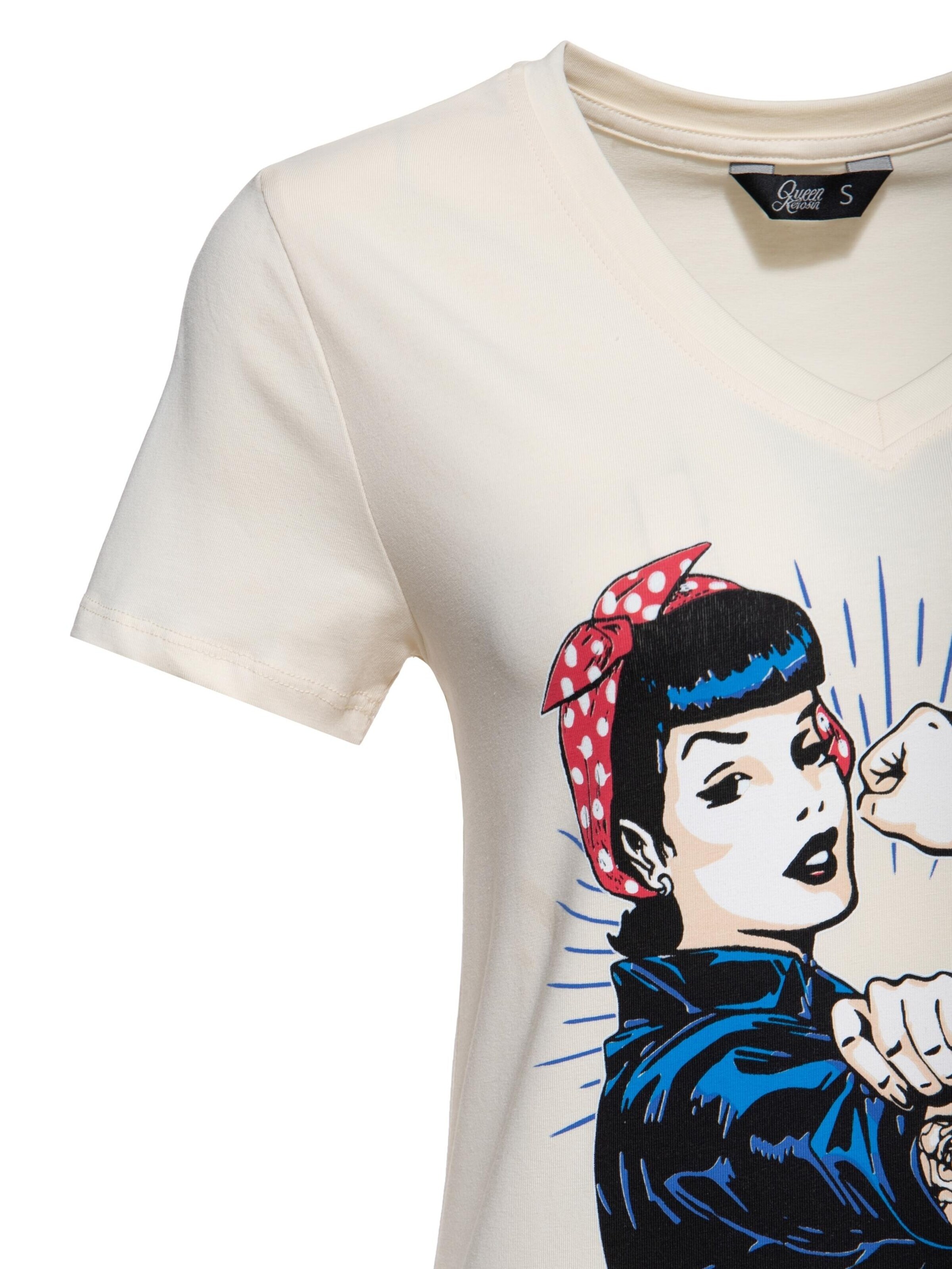 Queen Kerosin Shirt 'We can do it' in Beige