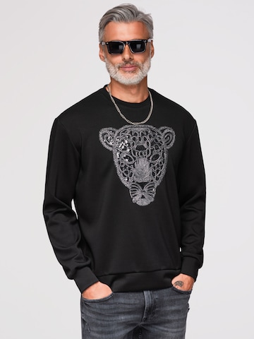 Ombre Sweatshirt in Zwart: voorkant