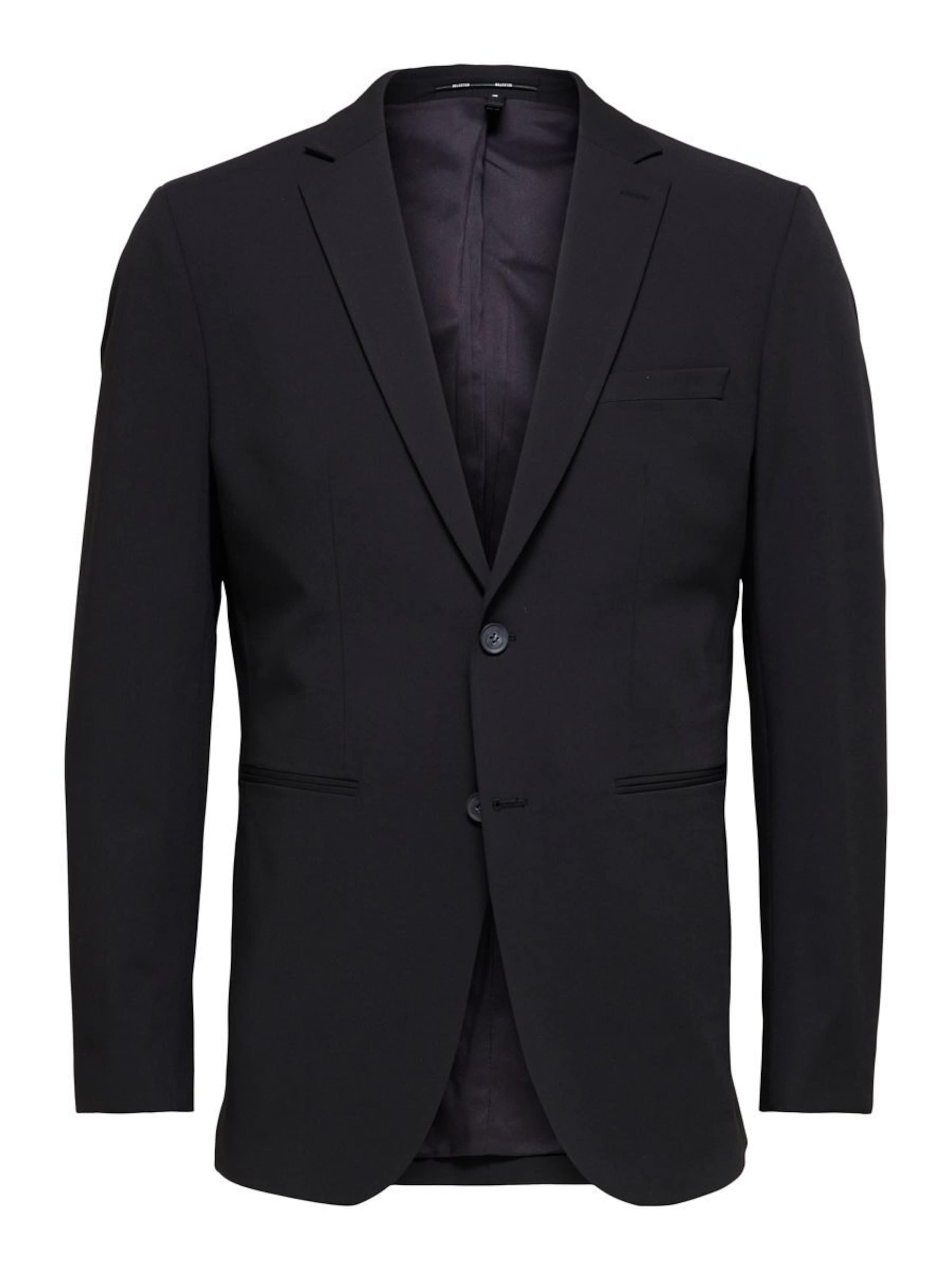SELECTED - Ajuste estrecho Chaqueta saco 'SLHLiam' en negro: frente