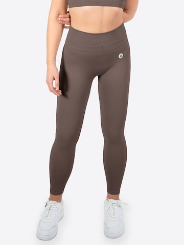 Skinny Pantalon de sport Stark Soul en marron : devant