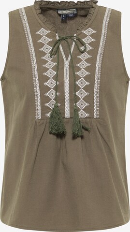 DreiMaster Vintage Bluse in Grün: predná strana