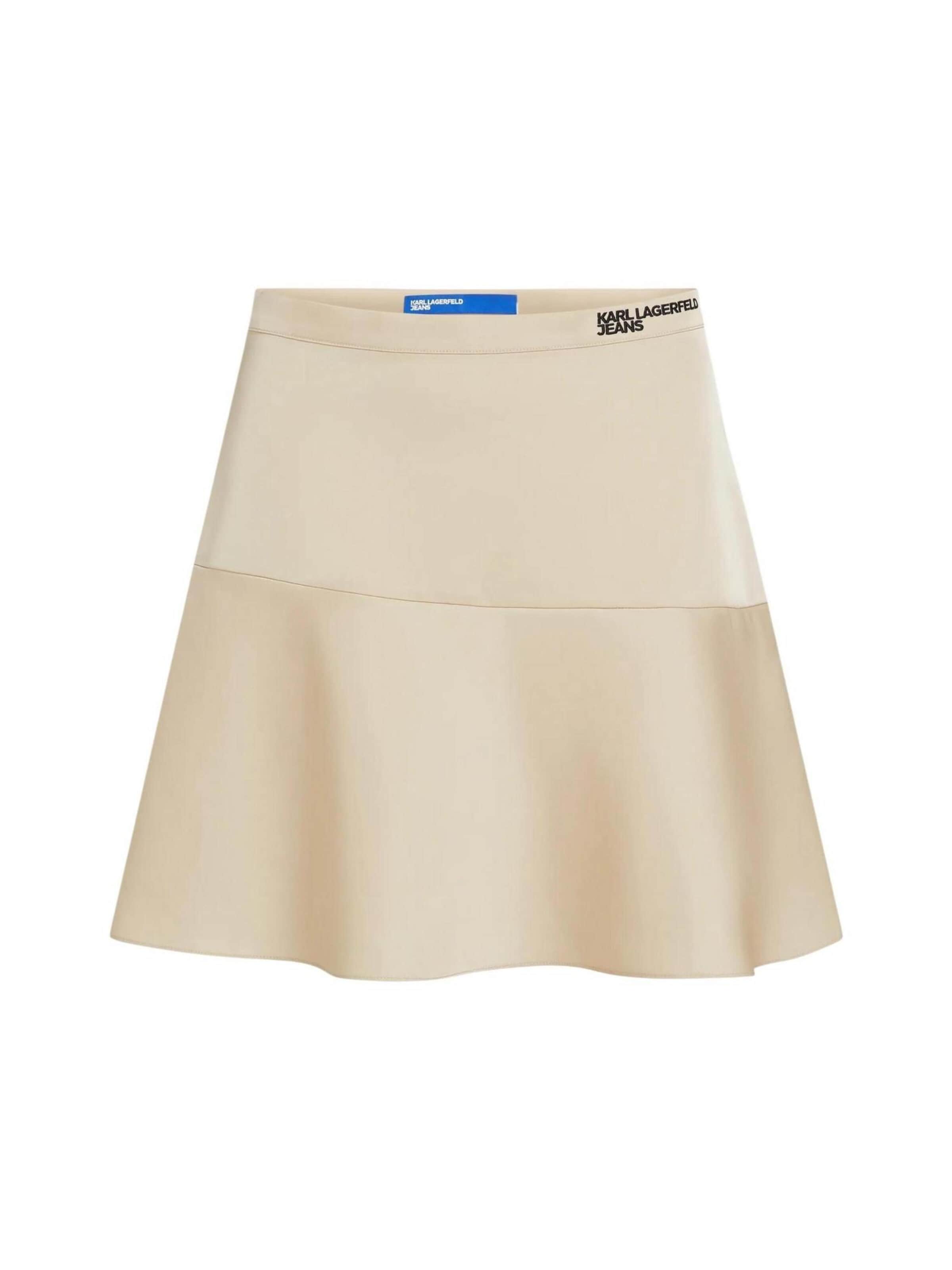 Gonna 'KLJ Satin Mini Skirt B2W12017' in 34 KARL LAGERFELD JEANS di colore beige chiaro, Visualizzazione prodotti