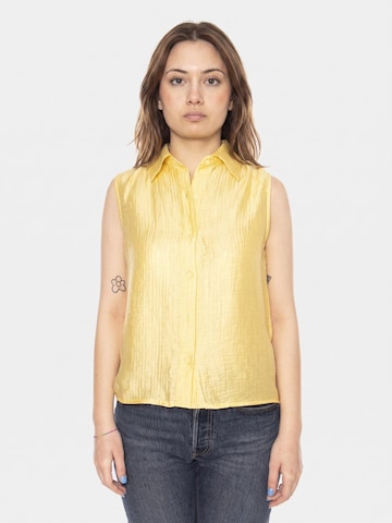 Chemisier 'YELLOW TEXTURED SHIRT' wild pony en jaune