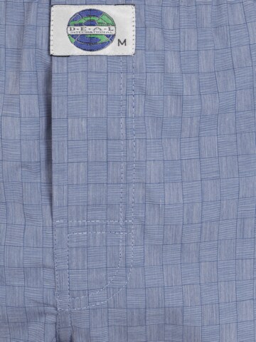 D.E.A.L International Boxershorts  'Check' in Blau