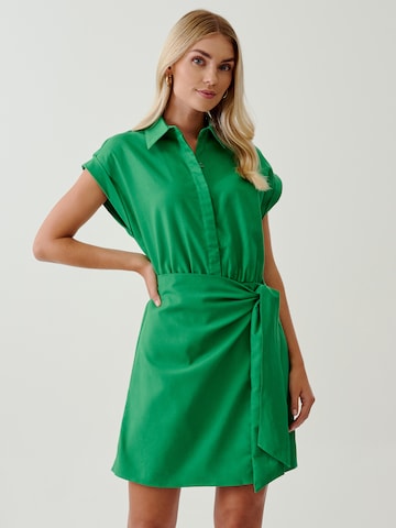 Tussah Shirt Dress 'AVRIL' in Green: front