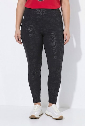 Ulla Popken Skinny Leggings in Black: front