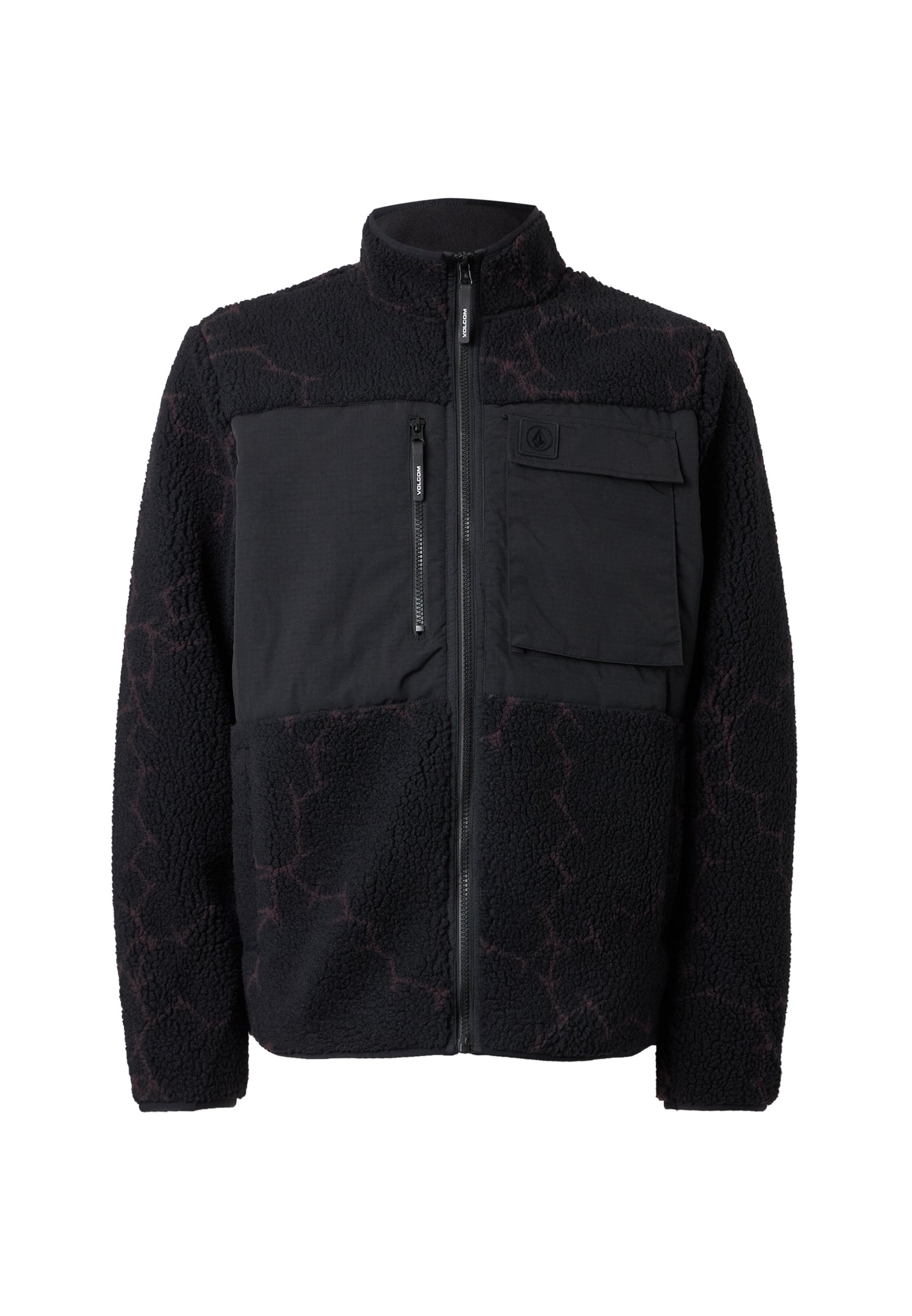 Veste en polaire Volcom en noir : devant