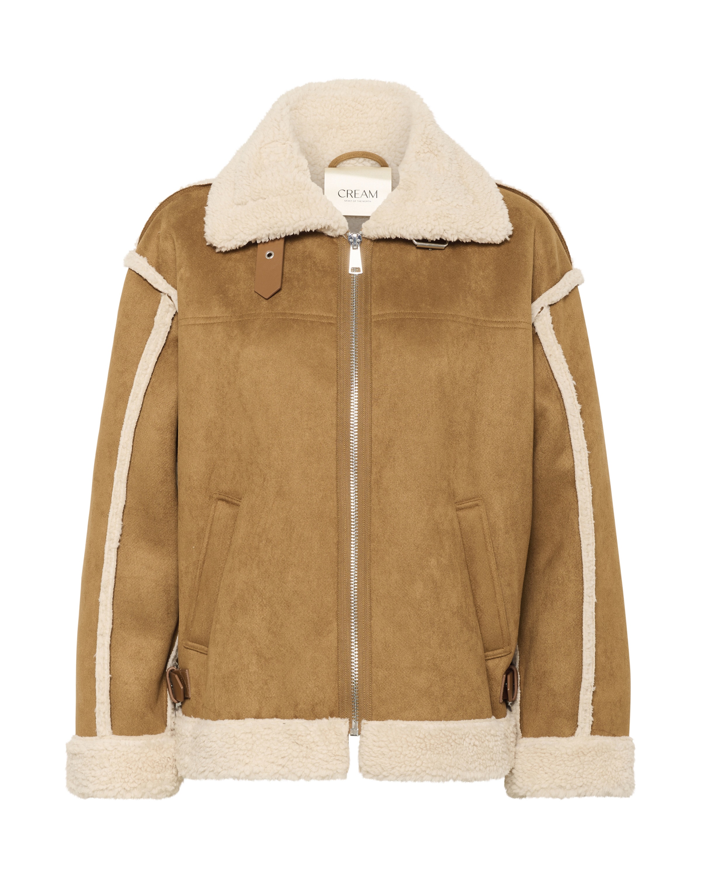 Cream Winterjacke 'CRUma' in creme / mokka, Produktansicht