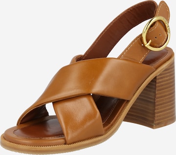 See by Chloé Sandal 'LYNA' in Brown: front