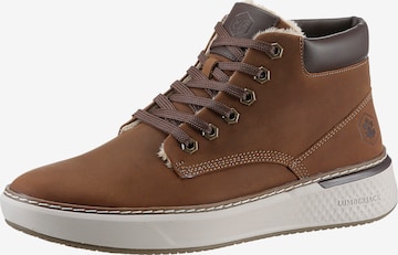 Lumberjack Lace-Up Boots in Brown: front