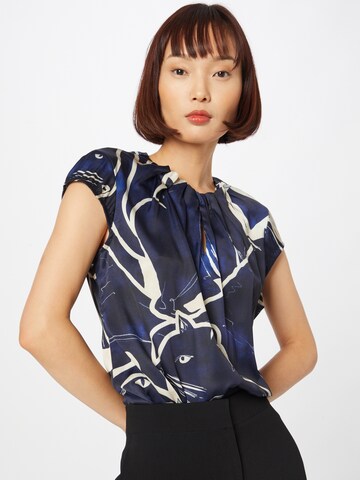 COMMA - Blusa en azul: frente