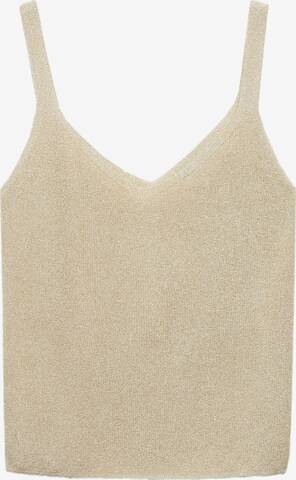 MANGO Knitted Top 'KLING' in Gold: front