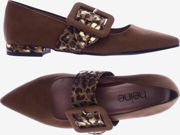 heine Flats & Loafers in 35 in Brown: front