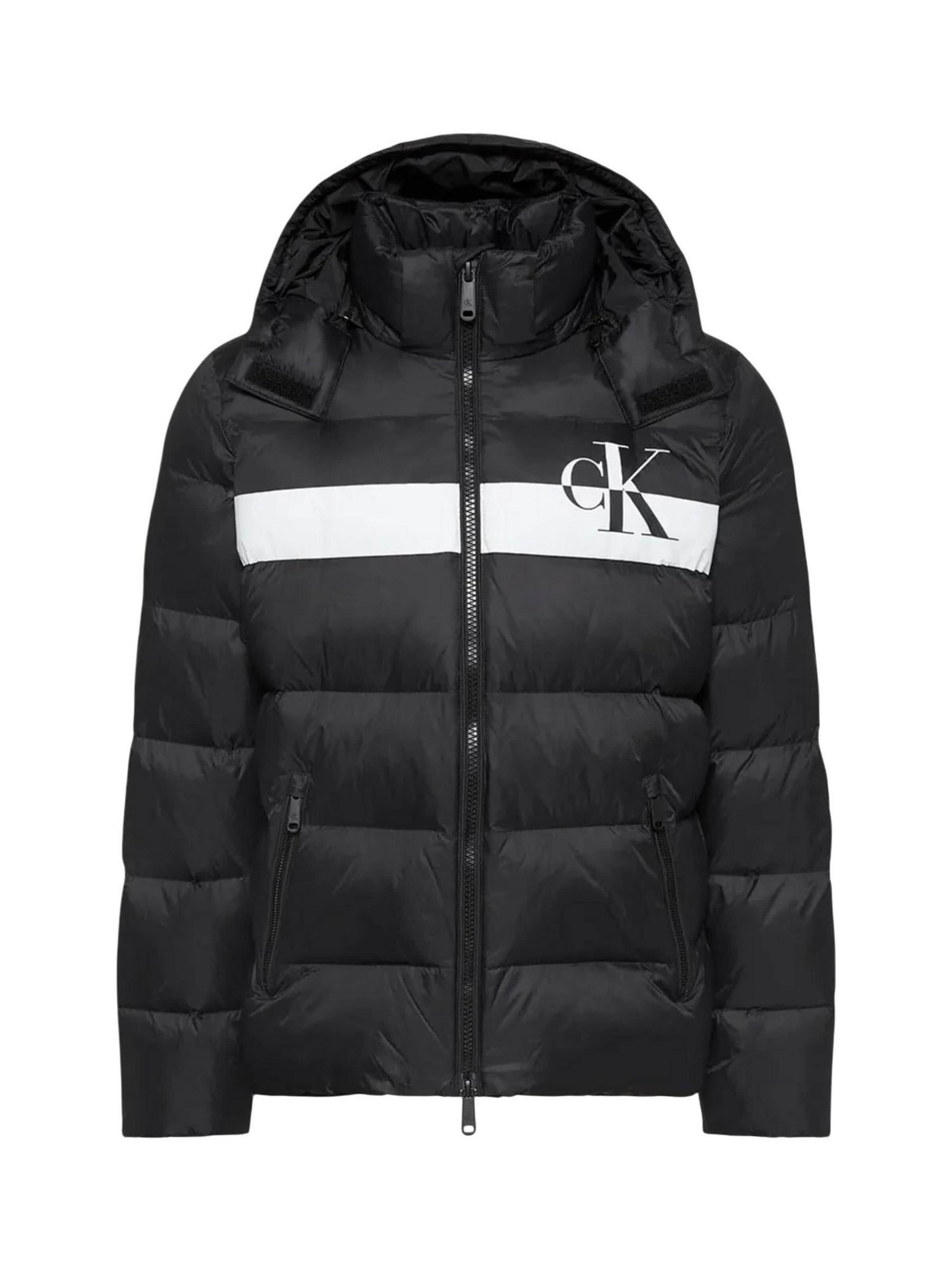 Calvin Klein Jeans - Abrigo de invierno en negro: frente