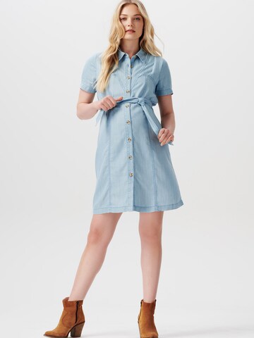 Esprit Maternity Shirt dress in Blue: front