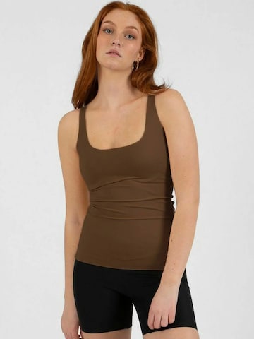 Coster Copenhagen - Top ' VIDA ' en marrón: frente