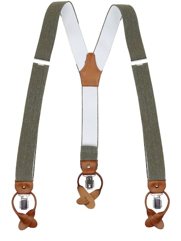 Profuomo Suspenders in Green: front