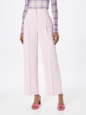 Wide Leg Pantalon à plis Dorothy Perkins en rose : devant