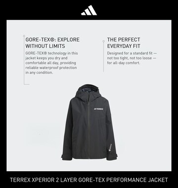ADIDAS TERREX Куртка в спортивном стиле 'Xperior' в Черный