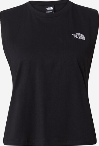 Top de la THE NORTH FACE pe negru: față