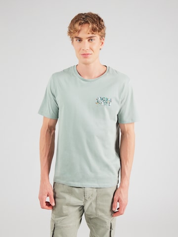 T-Shirt 'JJGEPLAS' JACK & JONES en blanc : devant
