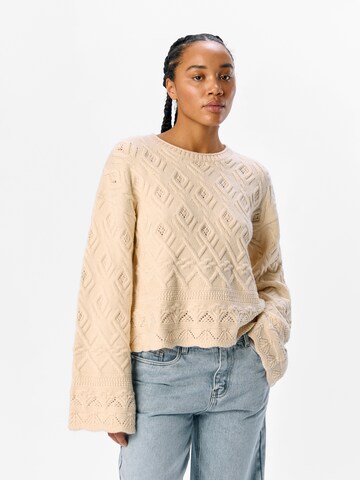 OBJECT Sweater in Beige: front