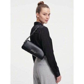 Karl Lagerfeld Shoulder Bag in Black: front