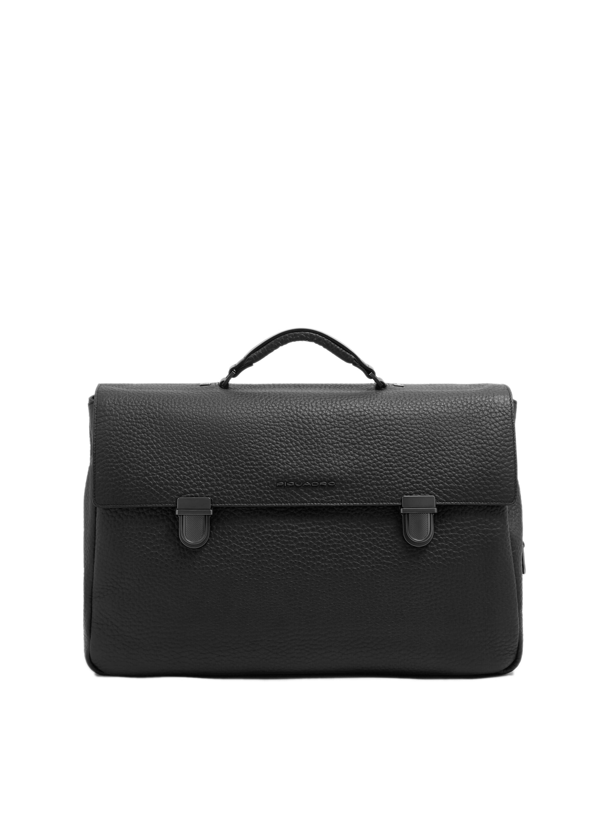 Sac d’ordinateur portable Piquadro en noir : devant