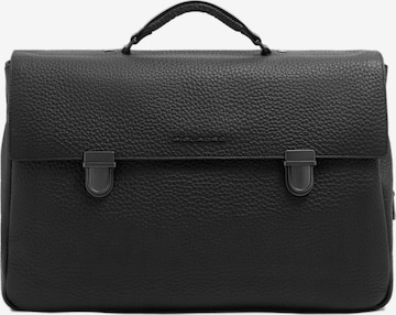 Sac d’ordinateur portable Piquadro en noir : devant