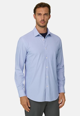 Boggi Milano Slim fit Button Up Shirt in Blue: front