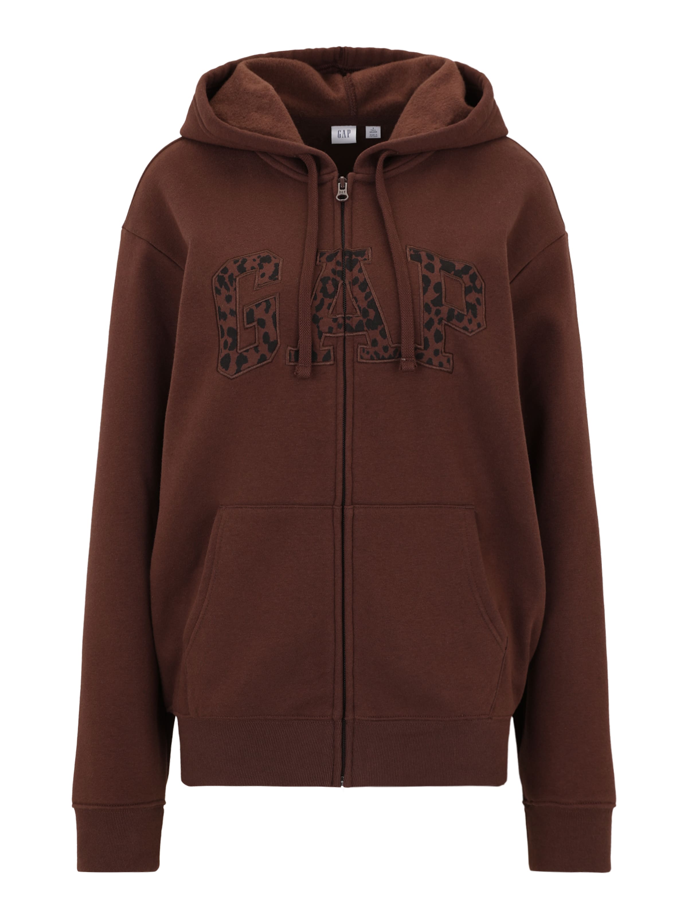 Gap Tall Кофта на молнии 'HERITAGE' в Коричневый: спереди
