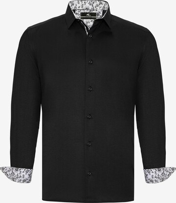 Daniel Hills - Ajuste regular Camisa en negro: frente