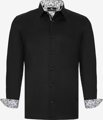 Daniel Hills Regular fit Button Up Shirt in Black: front