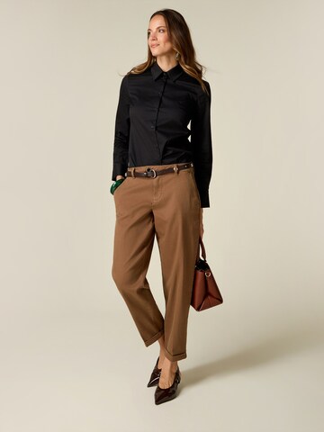 Loosefit Pantaloni di oltre in marrone