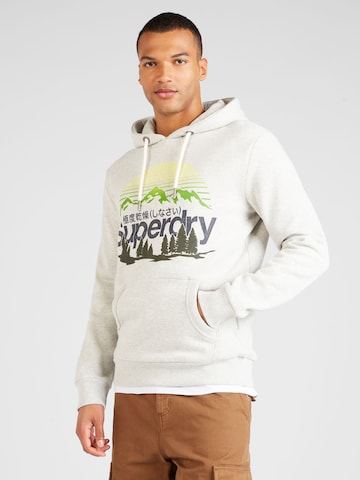 Superdry Sweatshirt 'Great' i grå: forside