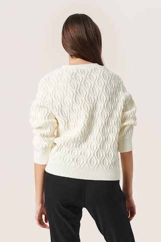 SOAKED IN LUXURY Knit Cardigan in White