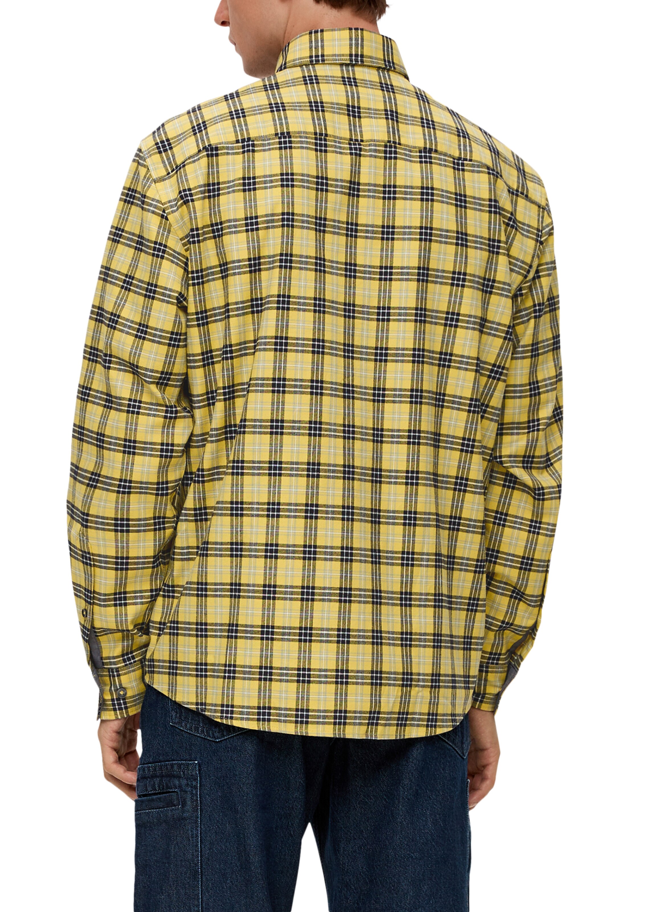 s.Oliver Regular fit Button Up Shirt in Yellow