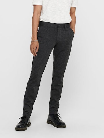 Only & Sons Chino 'MARK' in Grijs: voorkant