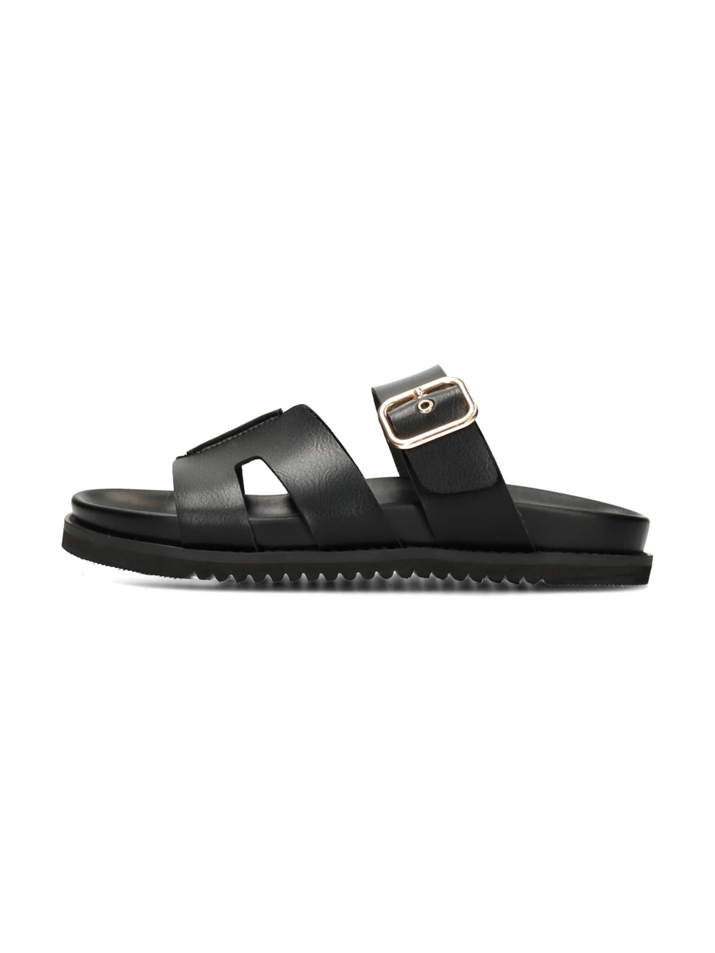 Mule POSH by Poelman en noir : devant
