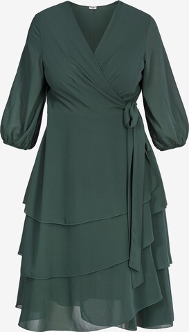 Robe de cocktail 'NARCYZA' Karko en vert : devant